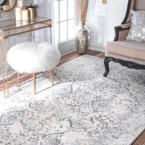 nuLOOM  3 x 5 Ivory Indoor Floral/Botanical Vintage Area Rug